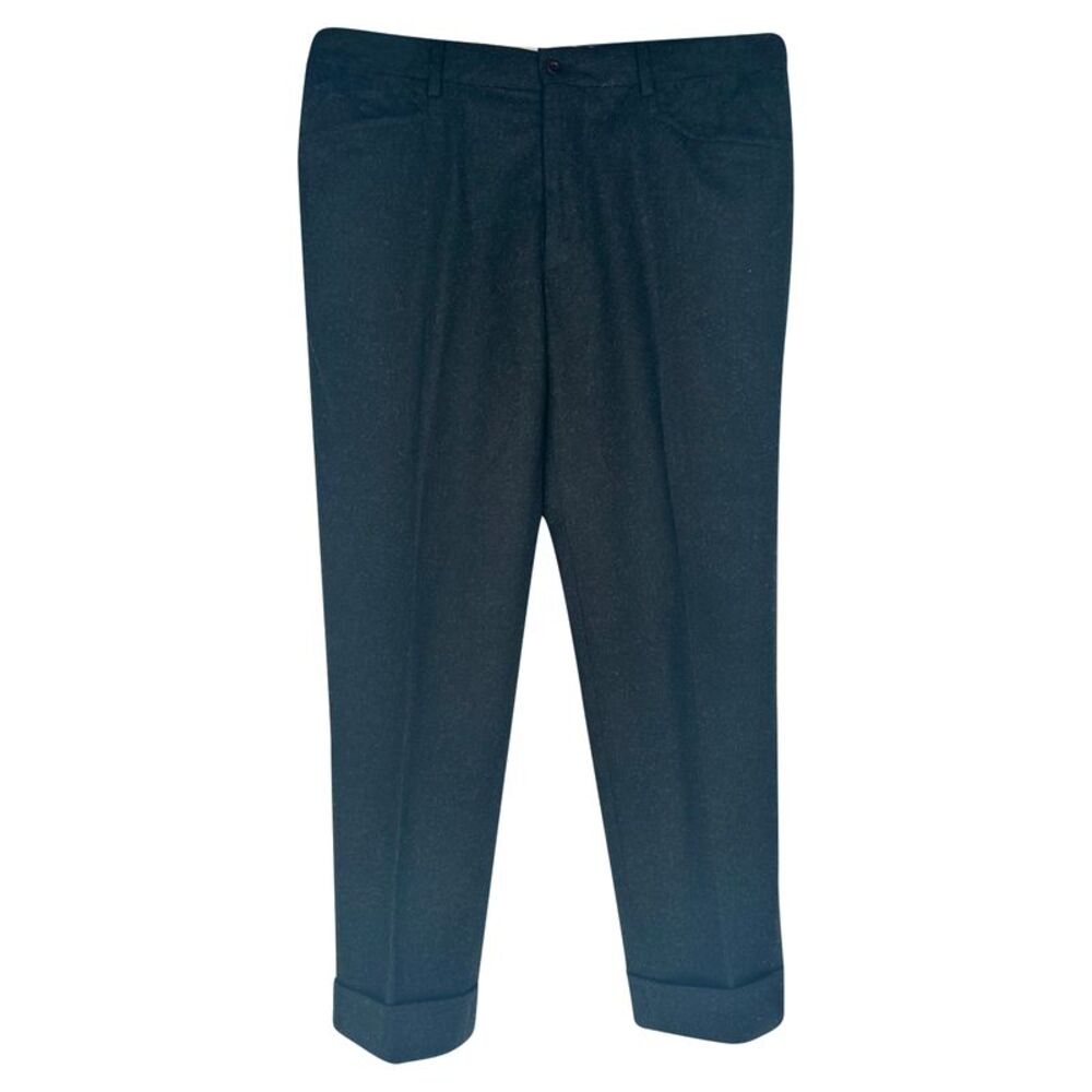 Polo by Ralph Lauren Straight-Leg Trousers in Black Wool